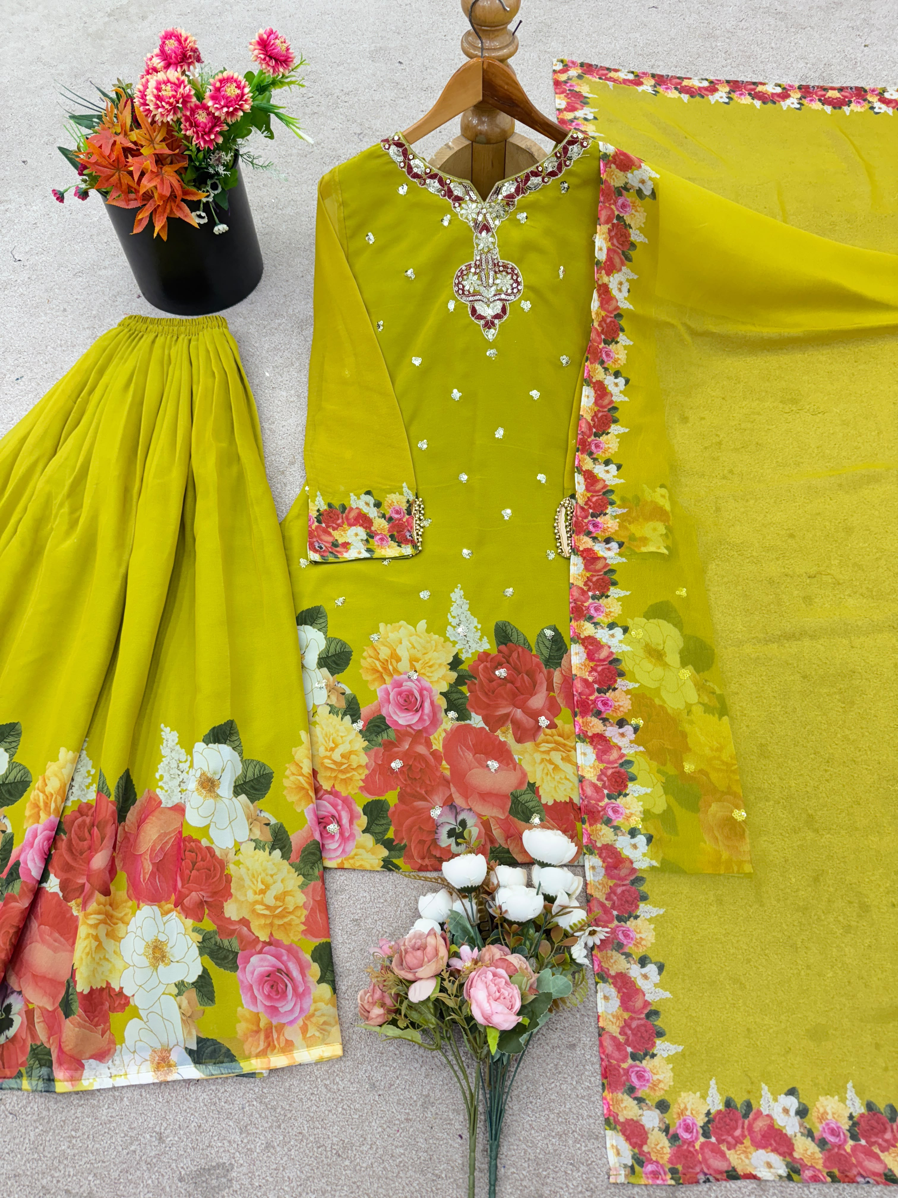 TOP PLAZZO AND DUPATTA SET