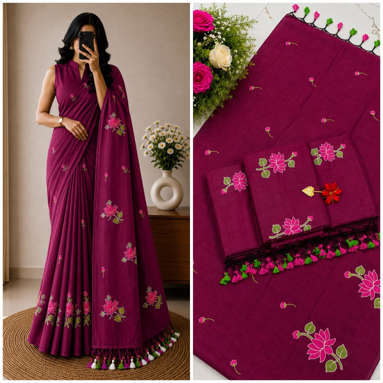 KHADI MULL COTTON SAREE