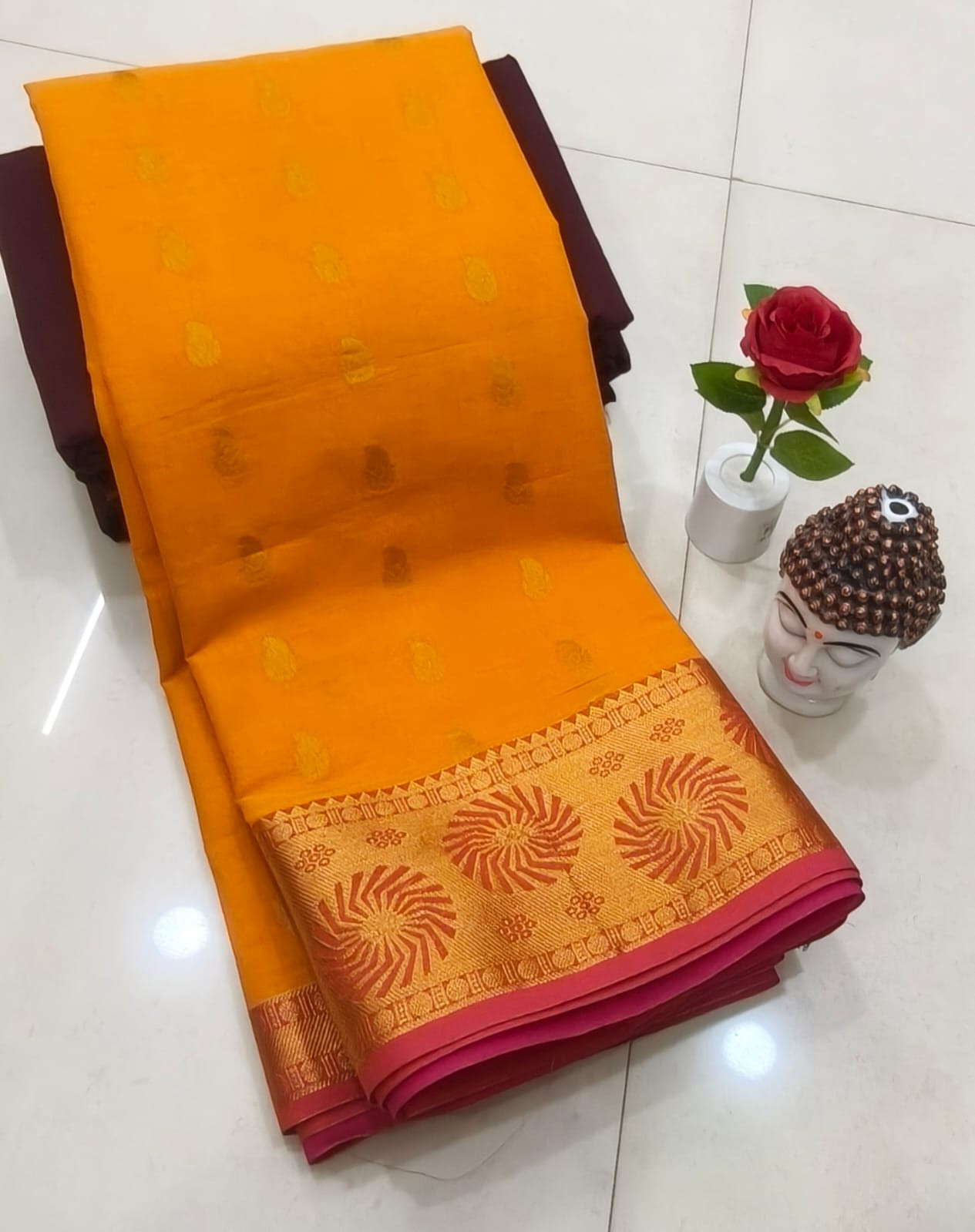 Kanchi cotton Butta Saree