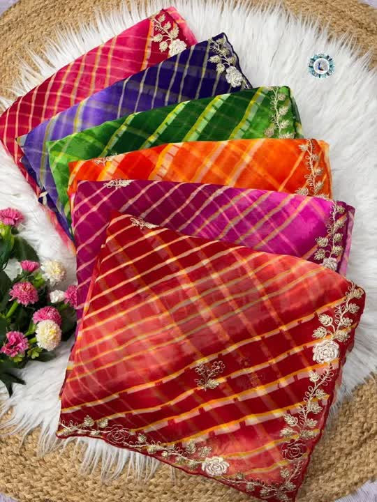 SOFT CHIFFON LIGHT WEIGHT DESIGNER LAHARIYA PRINTED SAREE