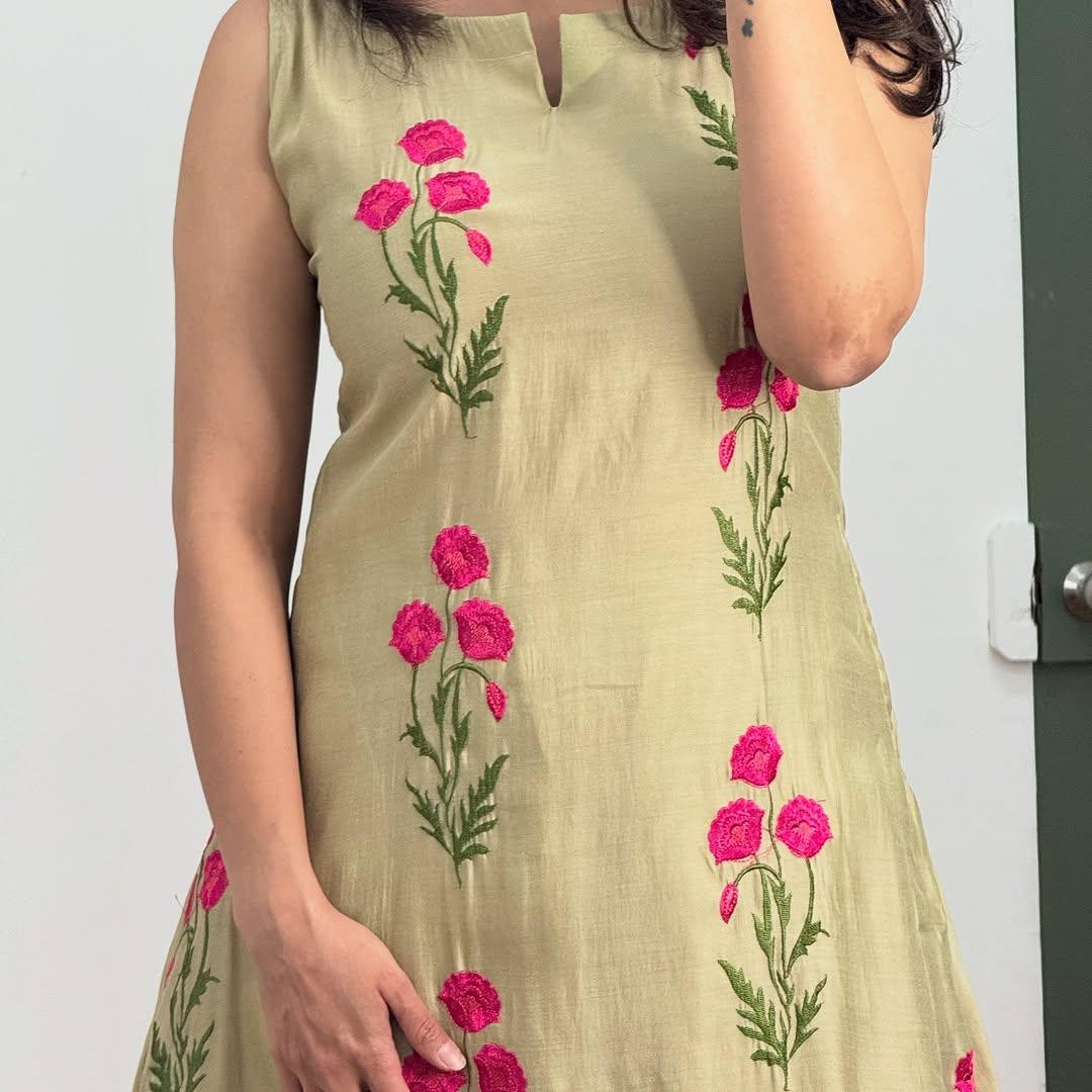 Printed soft maslin kurta co-ord set