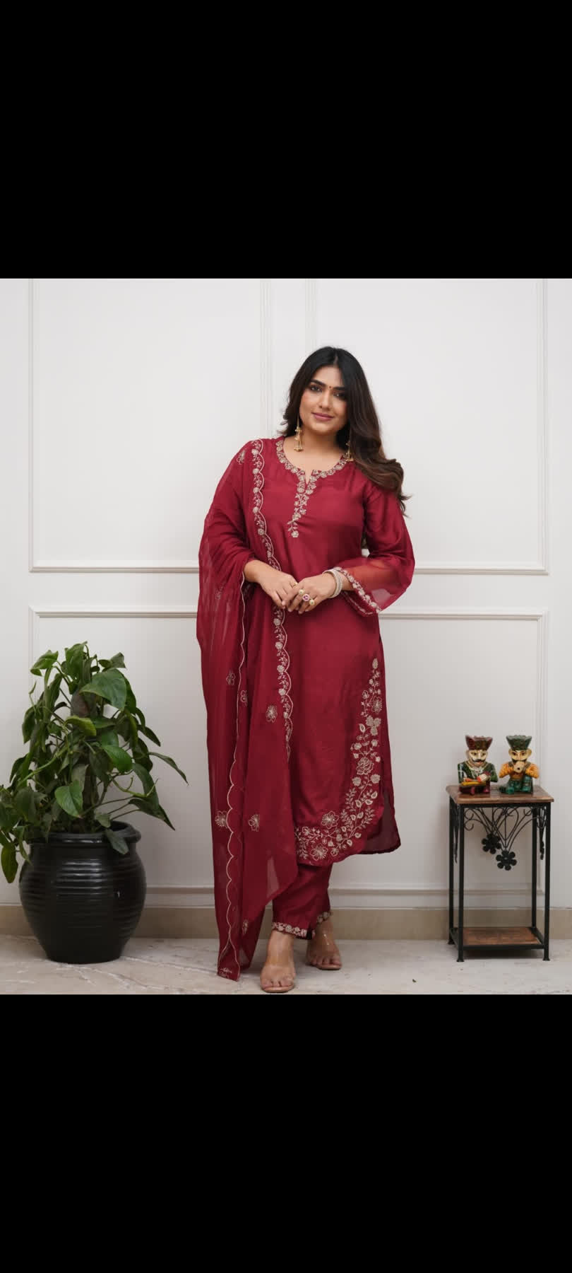 Women’s Pure Viscose Chanderi Silk Kurta Set