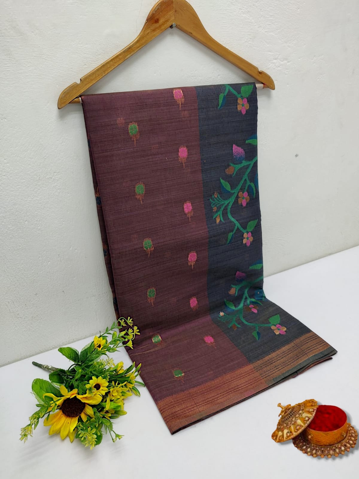 Cotton tissue saree