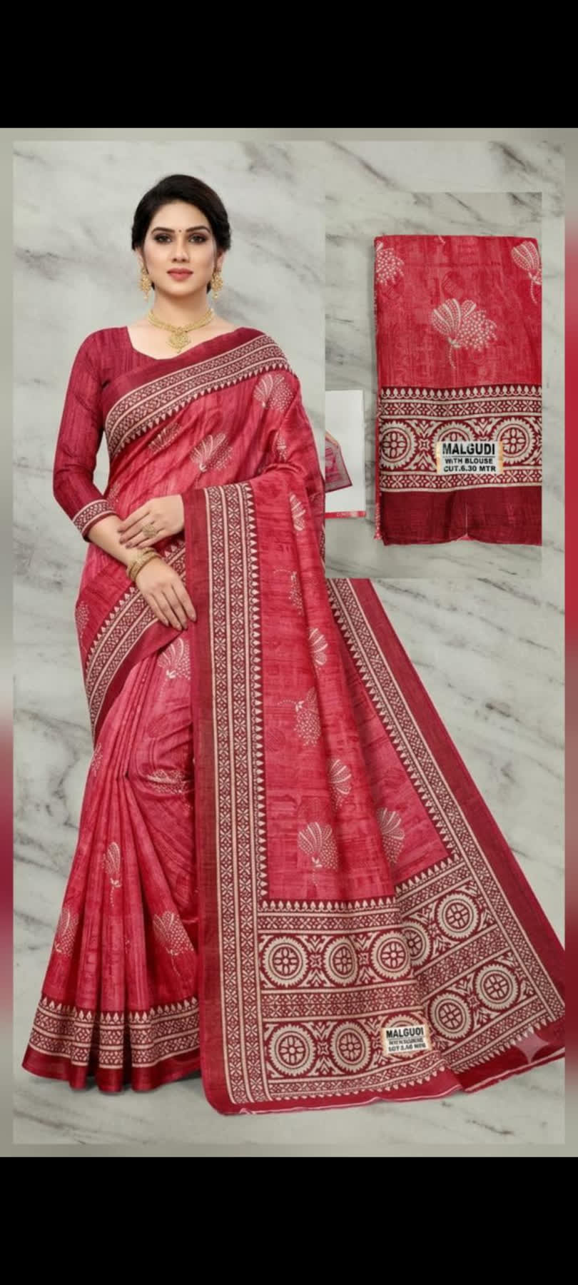 MALGUDI Soft & Comfortable Cotton Saree