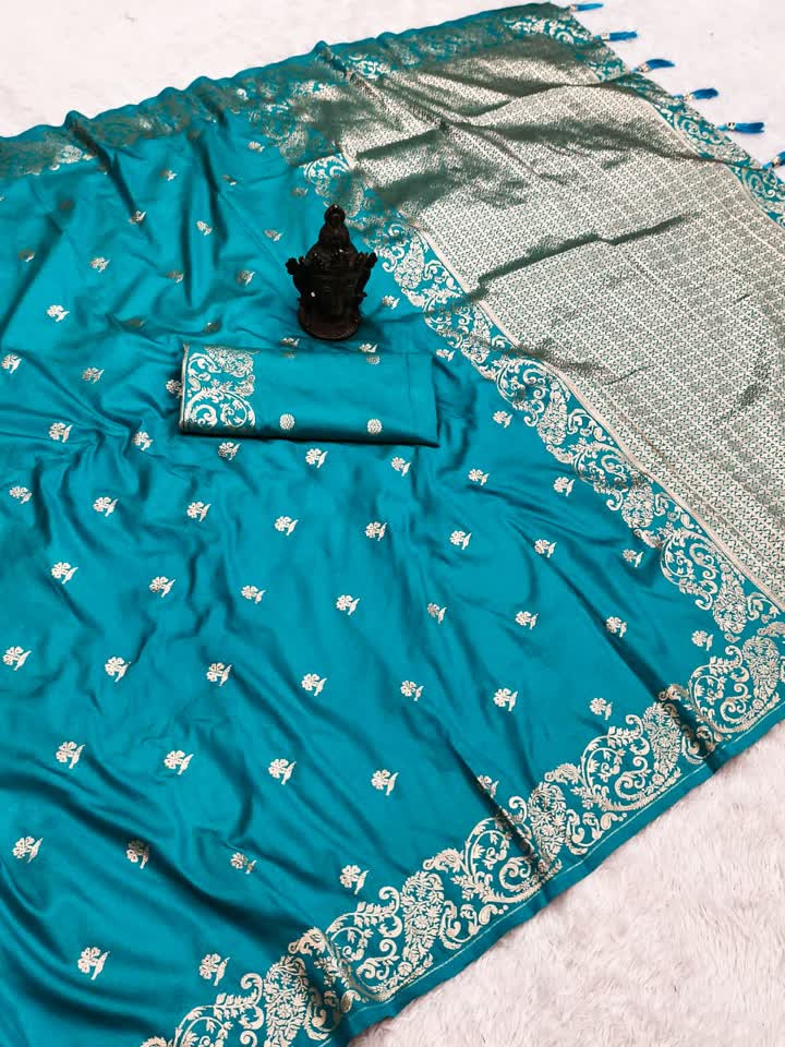 Banarasi Pure soft silk saree with silk weaving blouse