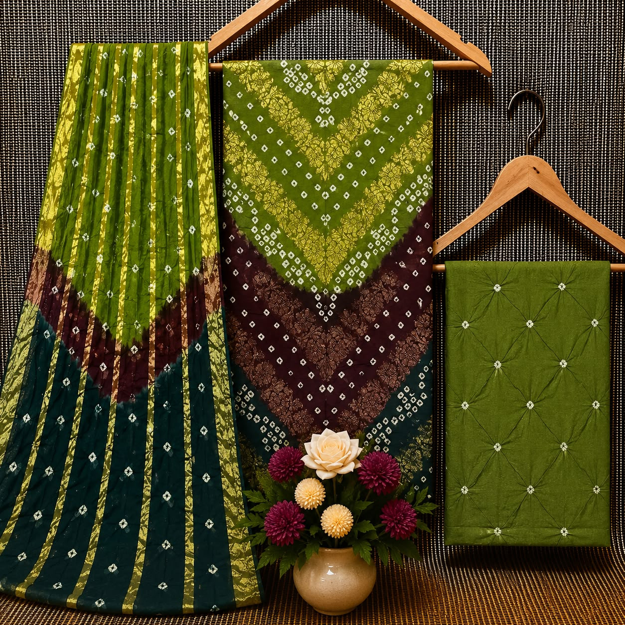 Bandhani Cotton kurti set