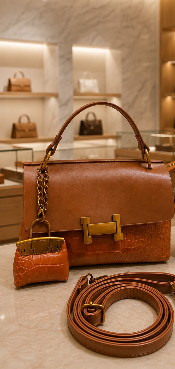 Sling bag with keychain