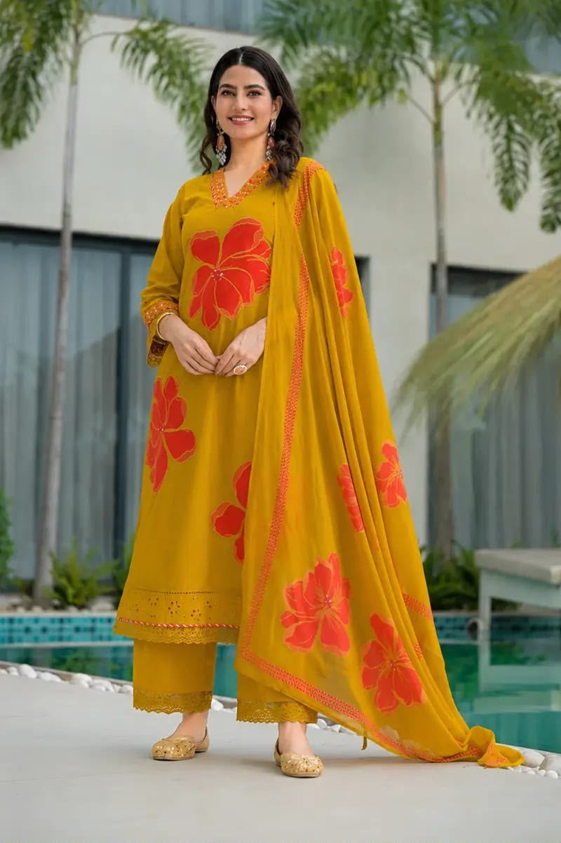 Cotton kurti with pant set