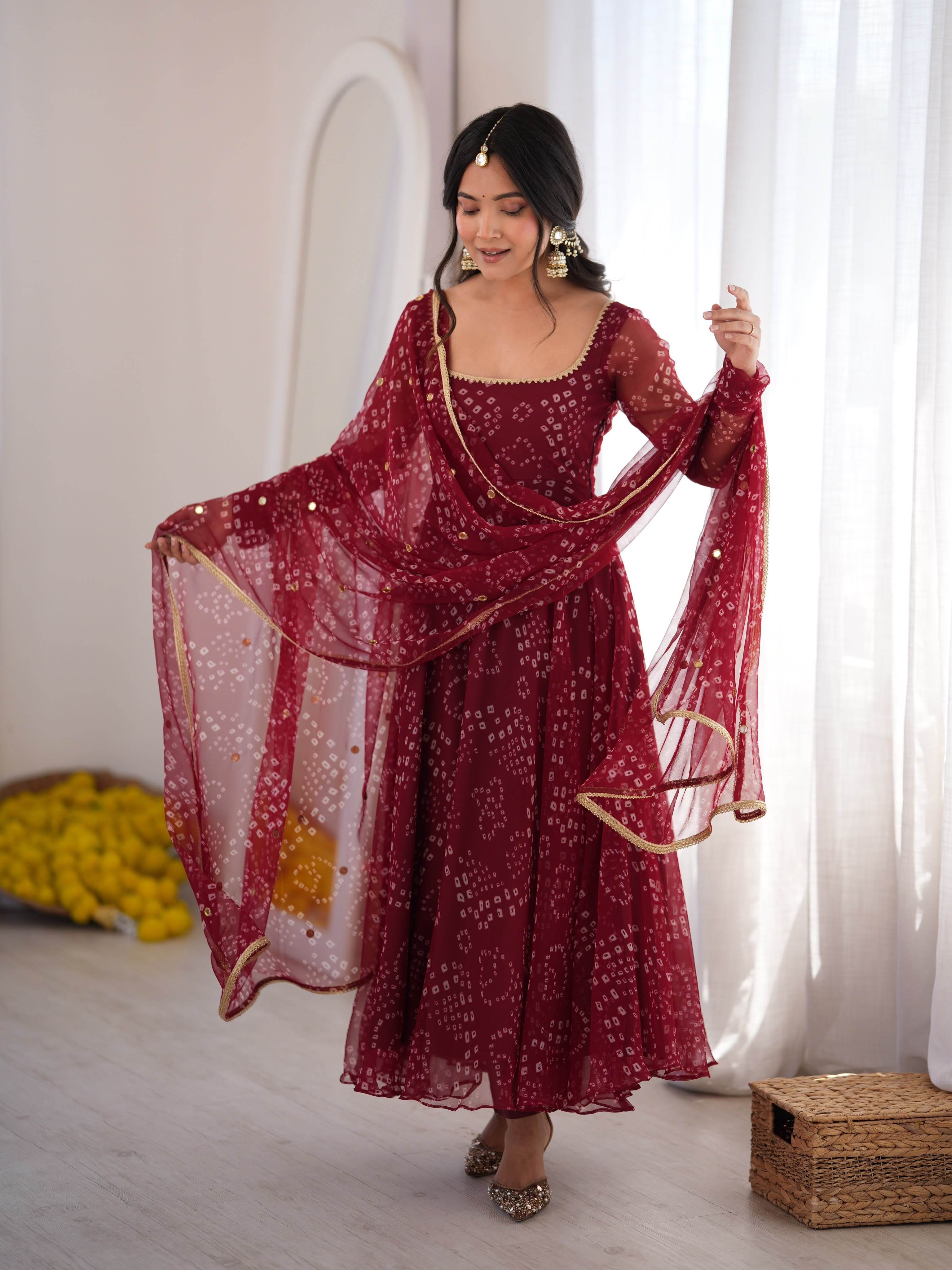 ANARKALI WITH PANT AND DUPATTA SET