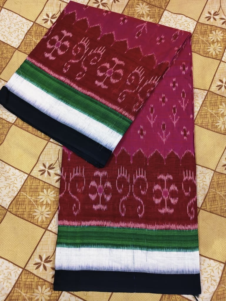 Elegant Laxmipada Cotton Sambalpuri Ikat Saree