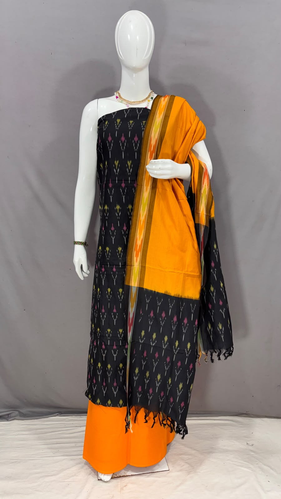 Mercerised cotton sico silk Sambalpuri dress material