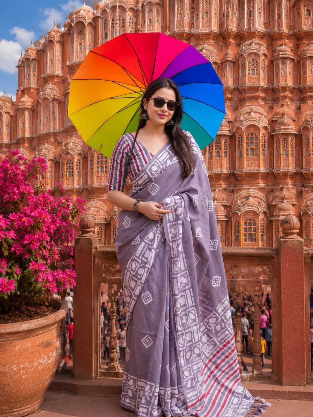 PRINTED MULMUL COTTON  SAREE