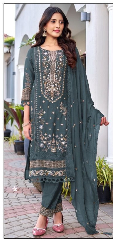 CHIFFON EMBROIDERED PAKISTANI SALWAAR SUIT