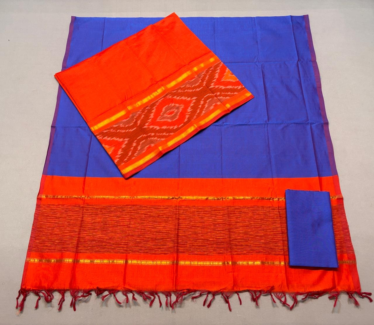 Pure Ikkat silk mix dress materials