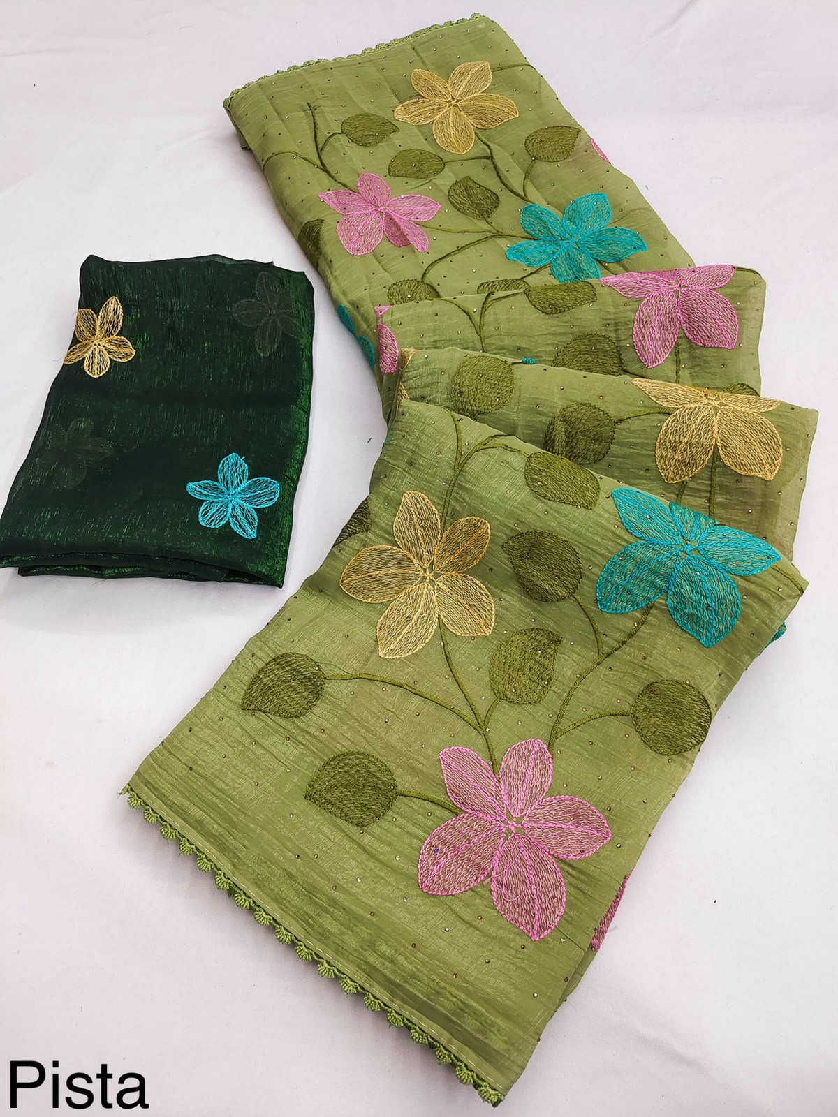 Viscos crunchy silk saree