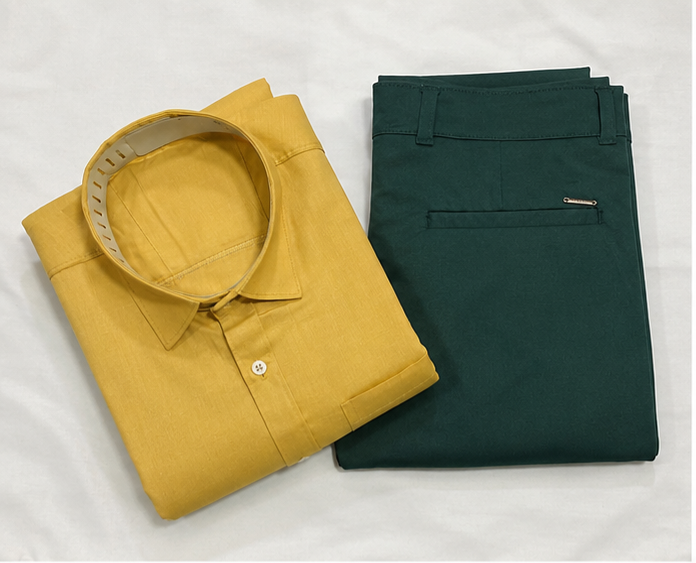 Cotton shirt with Lycra pant