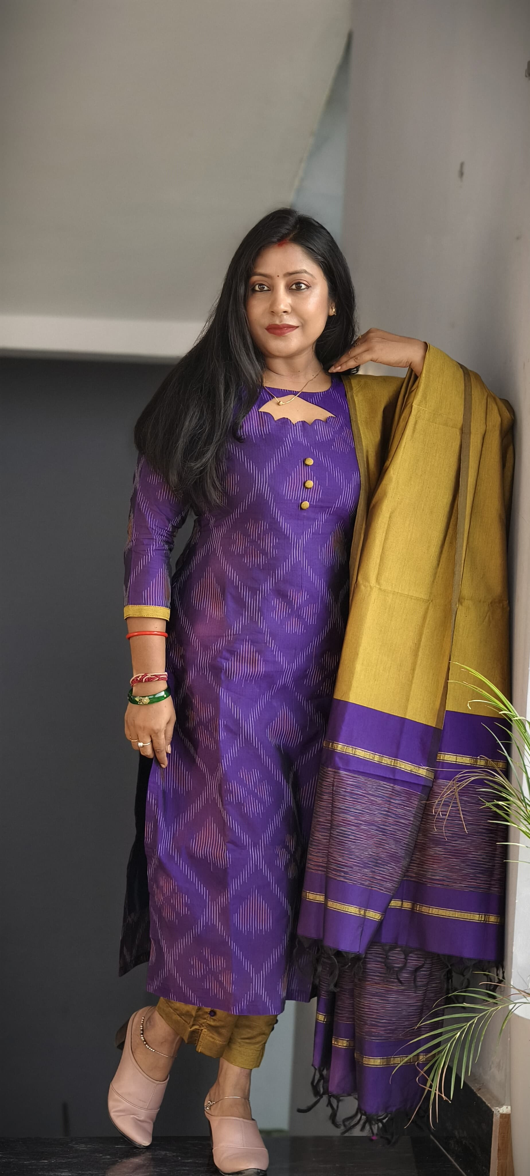 Printed kurta paint with dupatta set