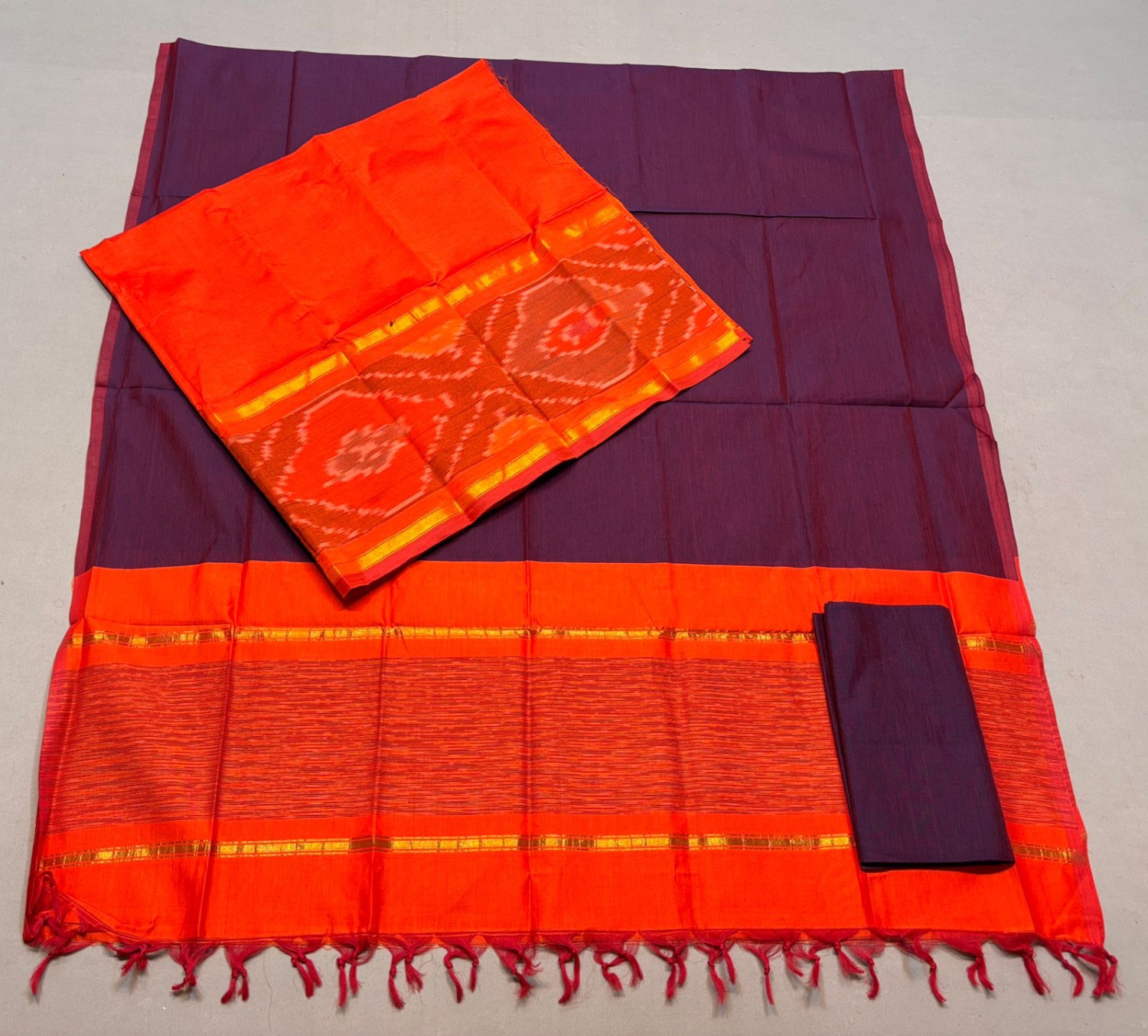 Pure Ikkat silk mix dress materials