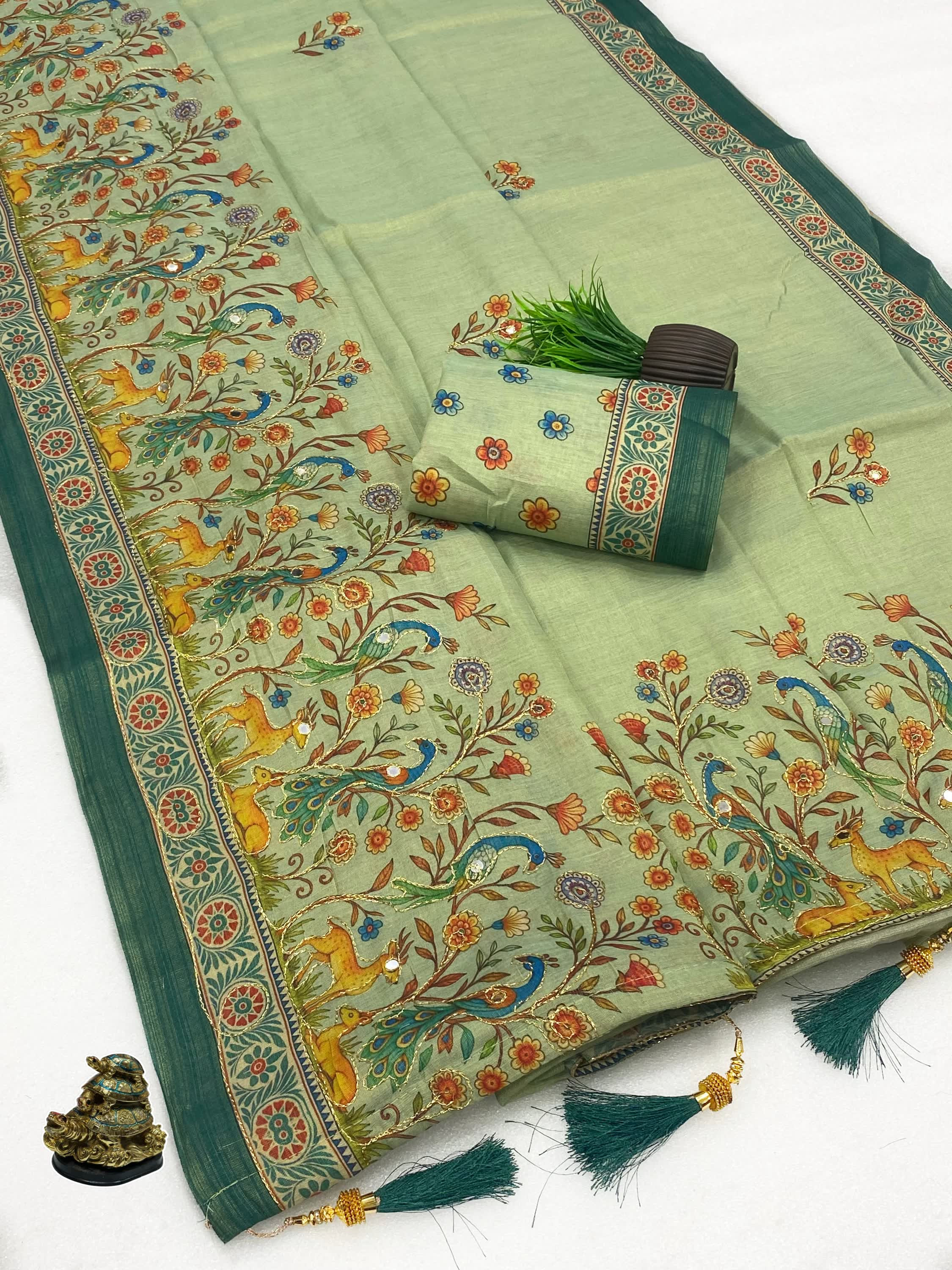 cosmos silk saree heavy rich look