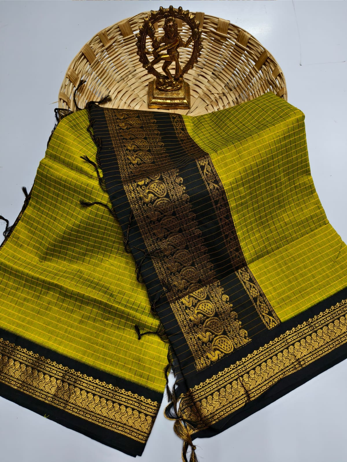 Kalyani cotton checked saree
