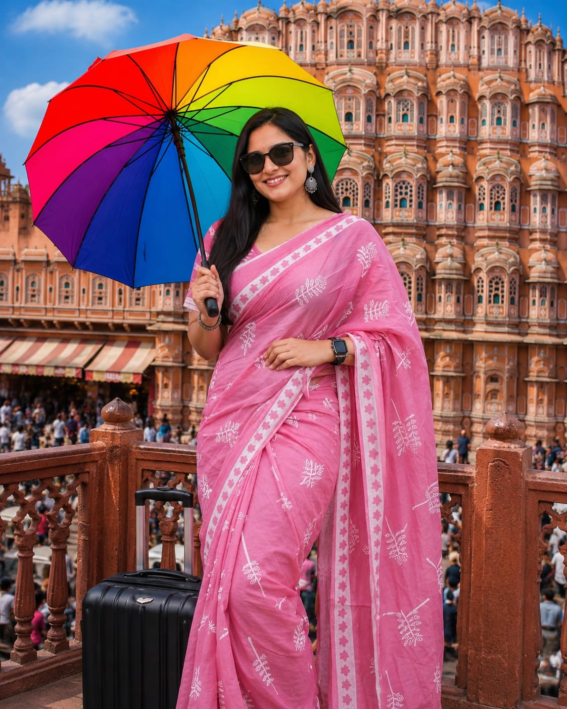 PRINTED MULMUL COTTON  SAREE