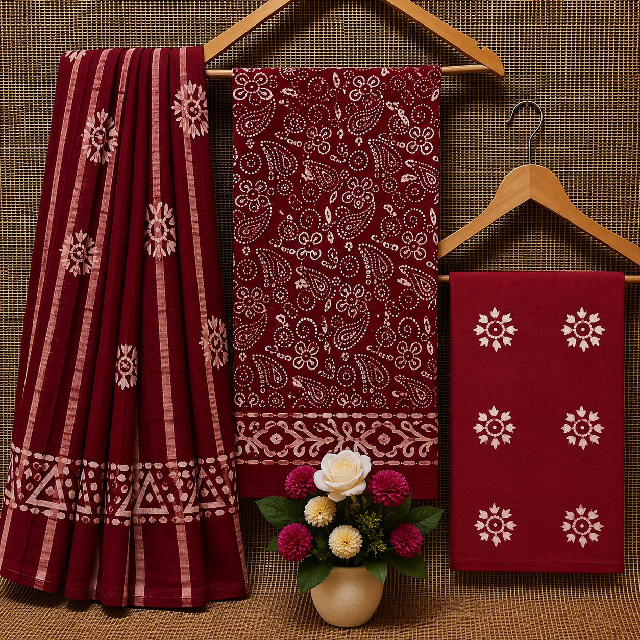 Batik cotton dress material