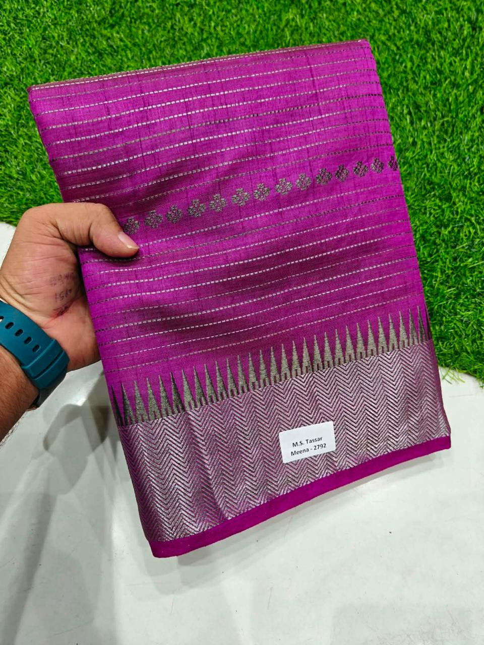 Tussar  silk cotton saree