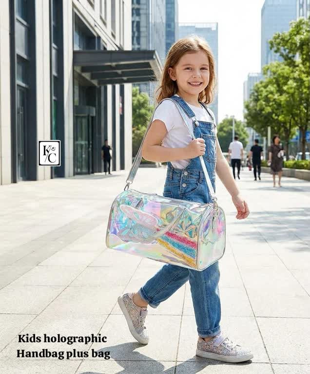 Butterfly Holographic Travel Duffel Bag