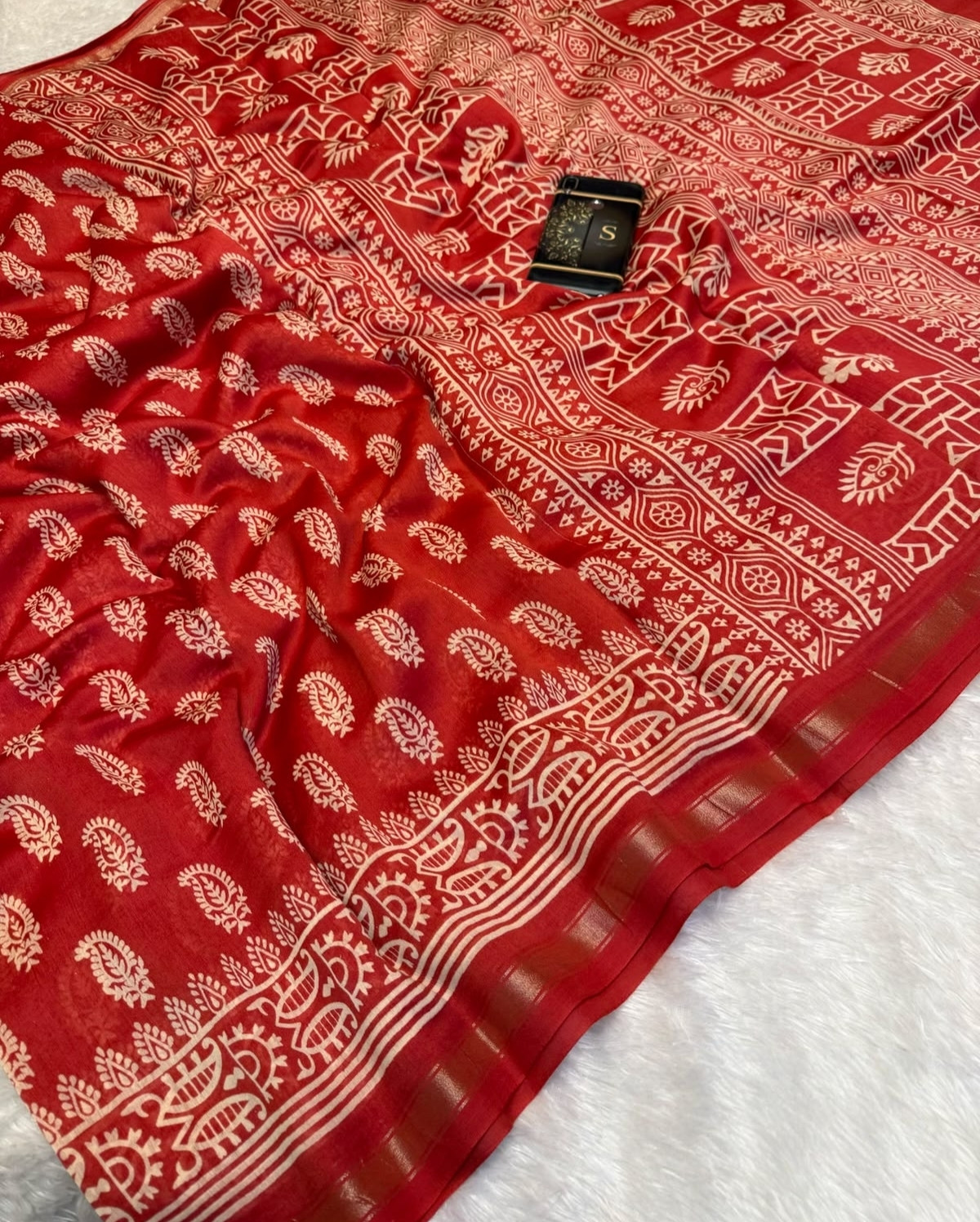 Silk saree with blouse pcs