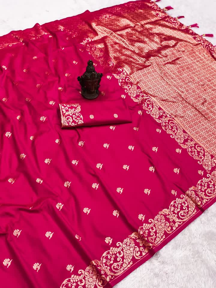 Banarasi Pure soft silk saree with silk weaving blouse
