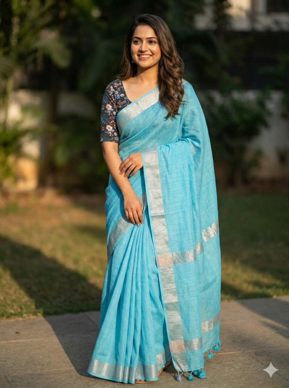 Linen sarees