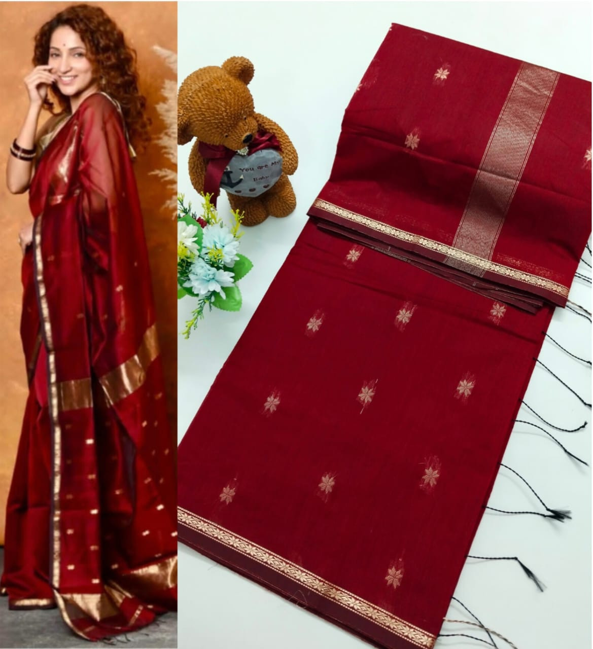 SILK COTTON SAREE FOR WOMEN
