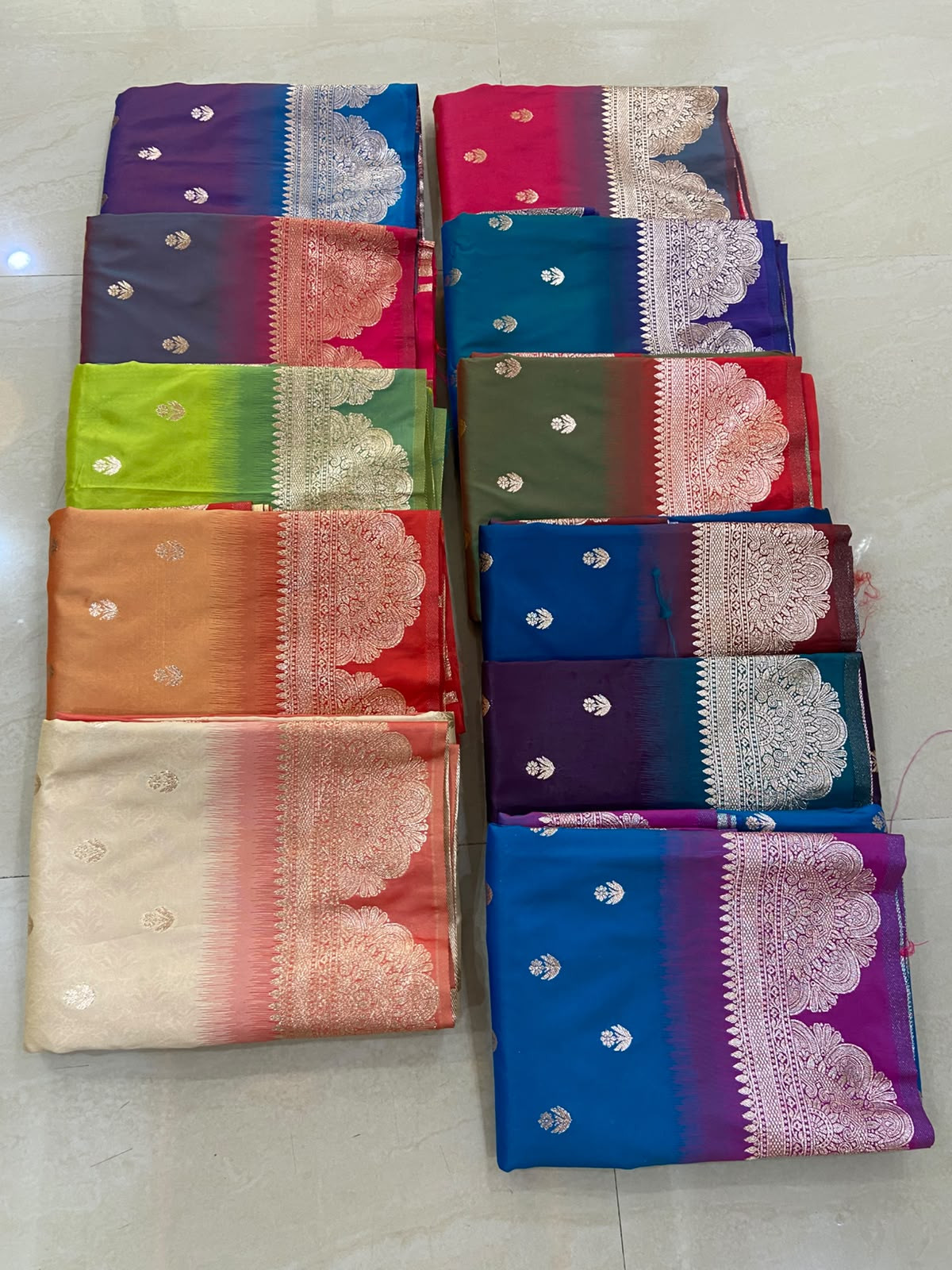 Paithani pure silk fabric with zari weaving contrast colour blouse