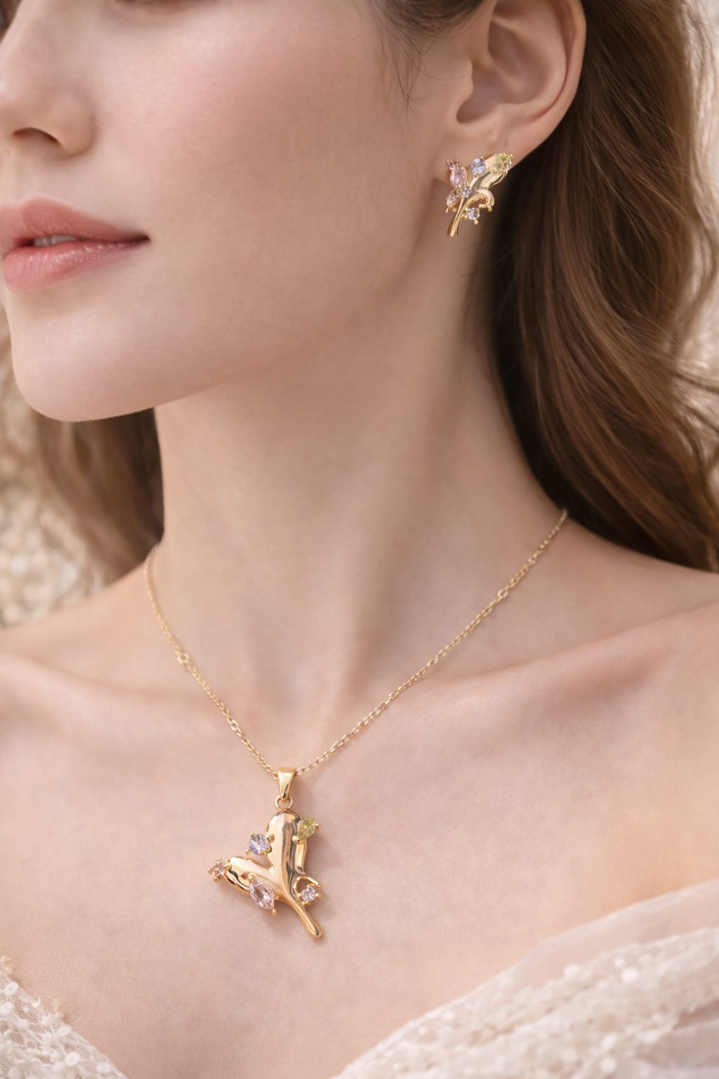 Gold Plated Necklace Set
