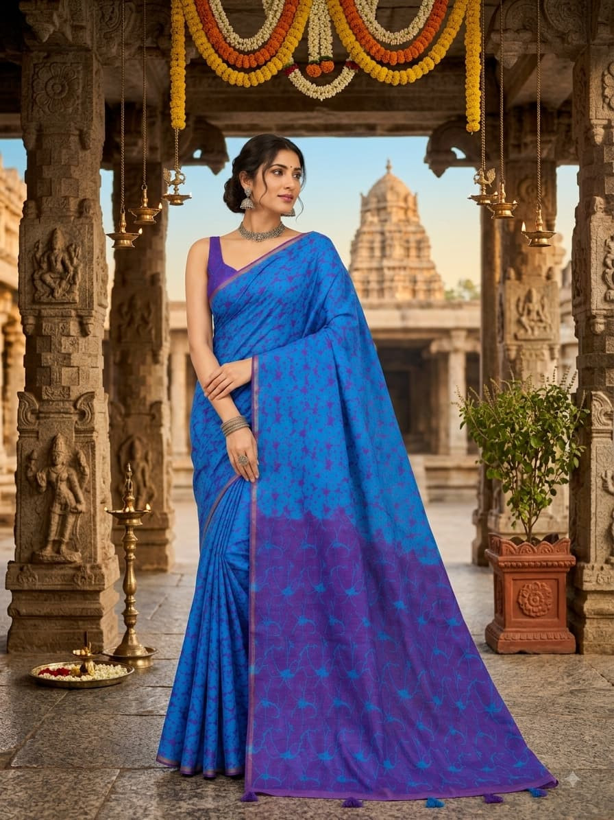 Cotton Linen Saree