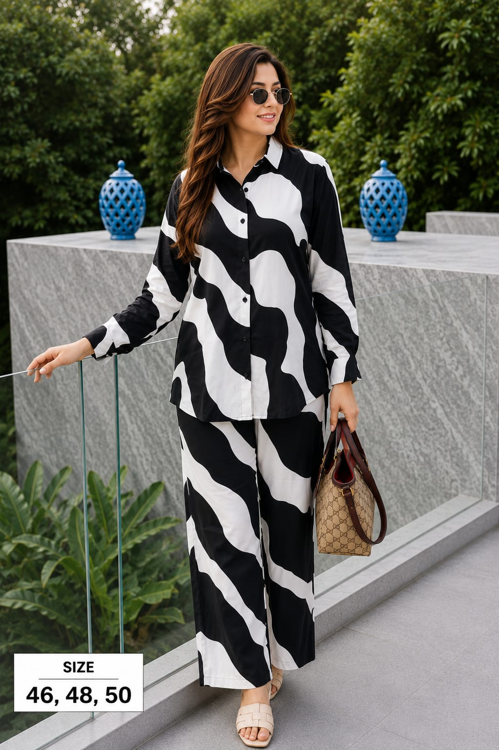 Plus size summer rayon co-ord set
