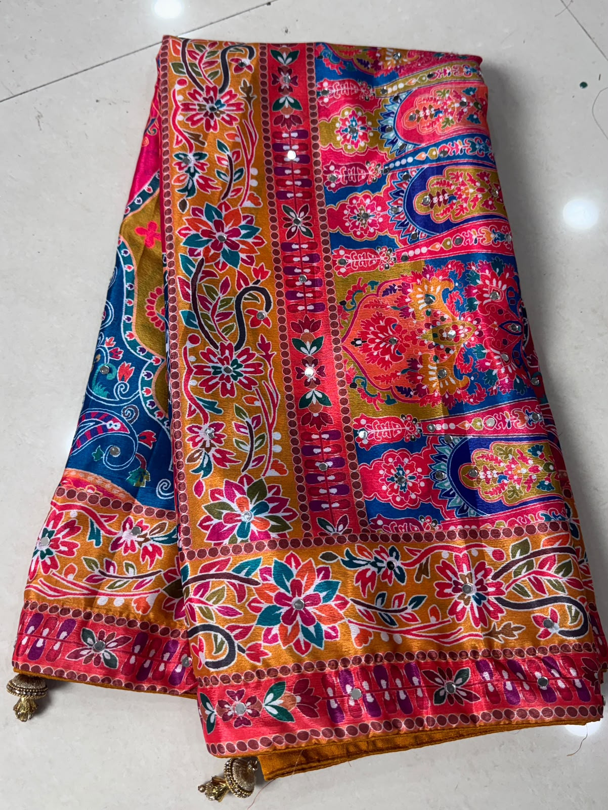 Multicolor Floral Printed  Saree