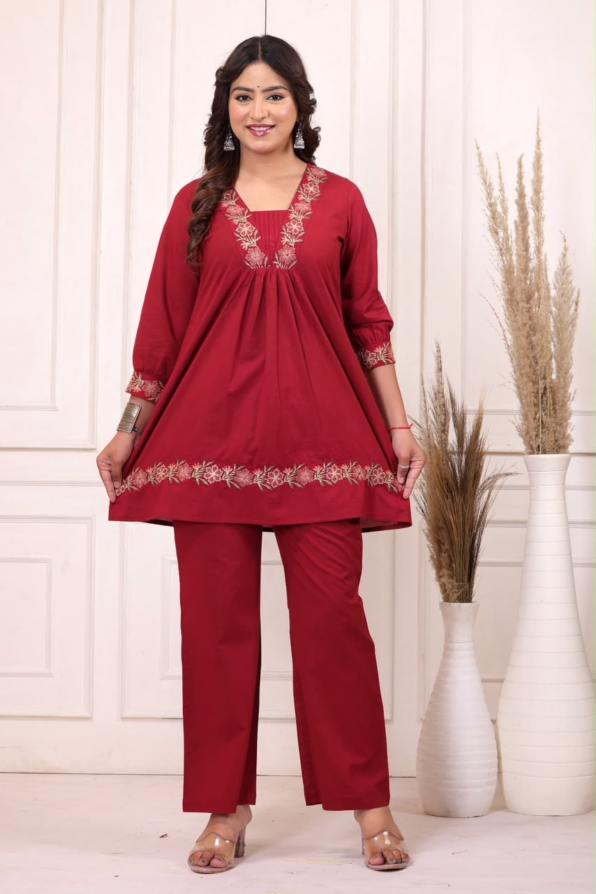 Cotton kurti pant set