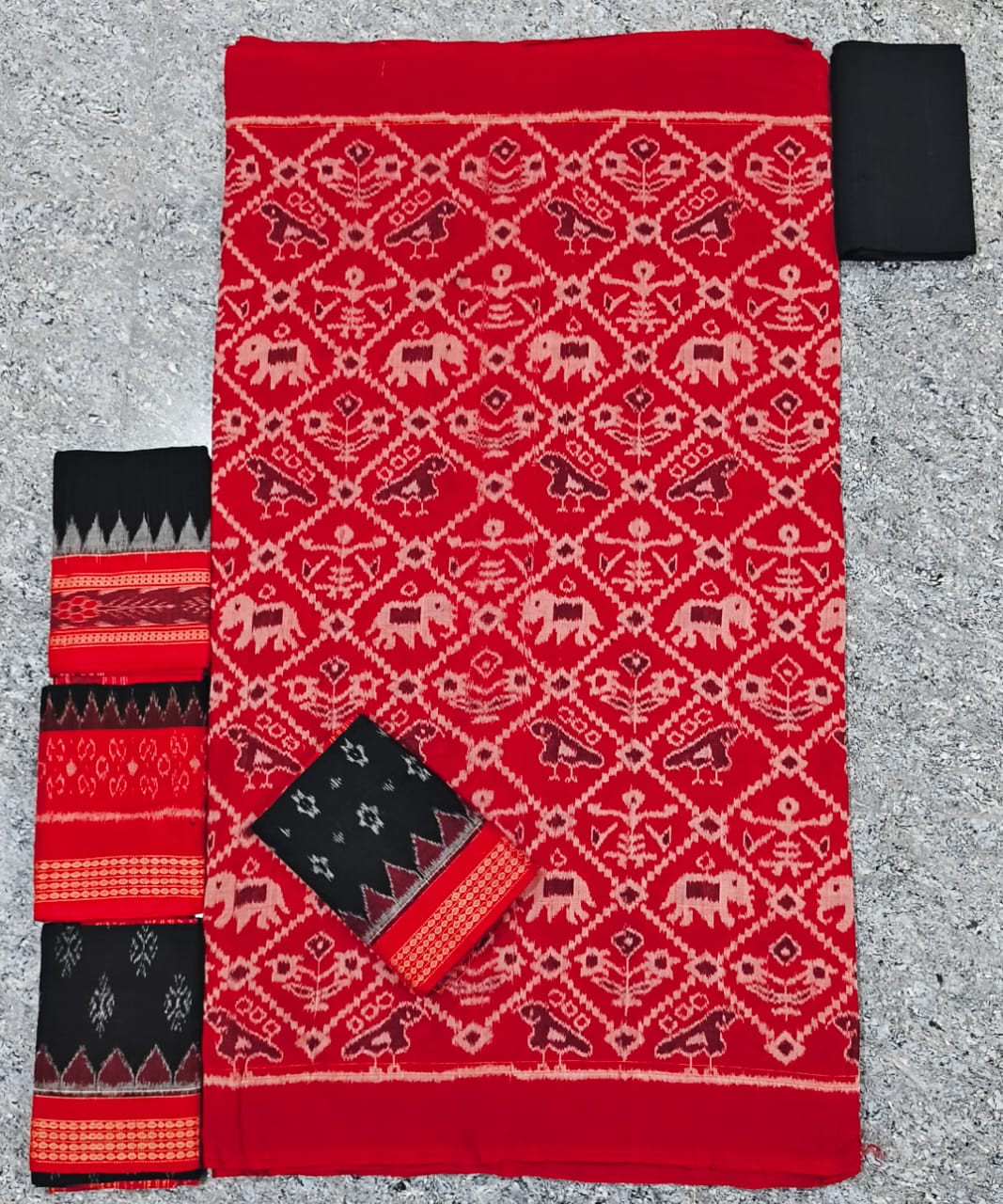 SAMBALPURI PATA DRESS MATERIAŁ SET
