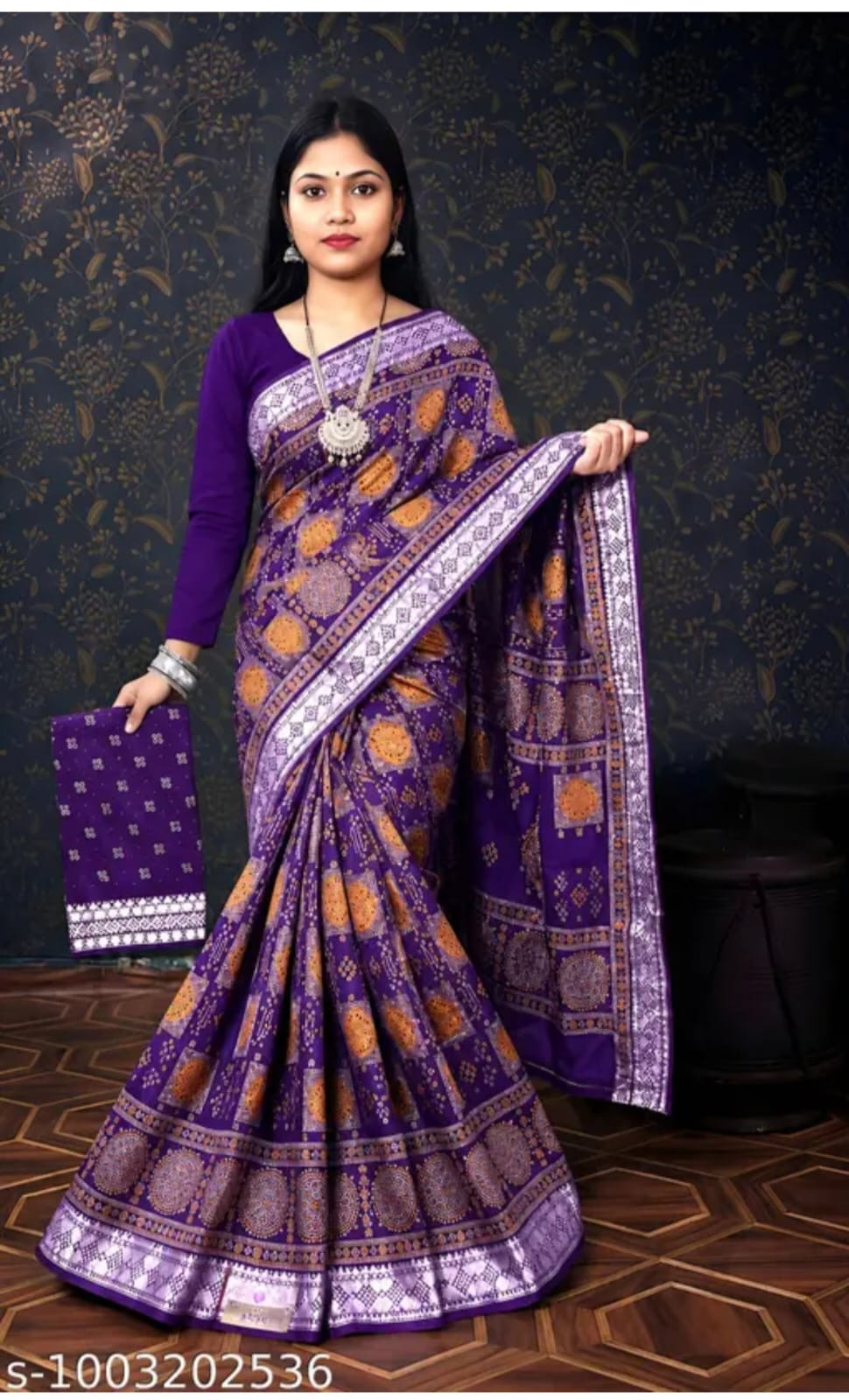 Rudraksh dhadi with blouse cotton saree