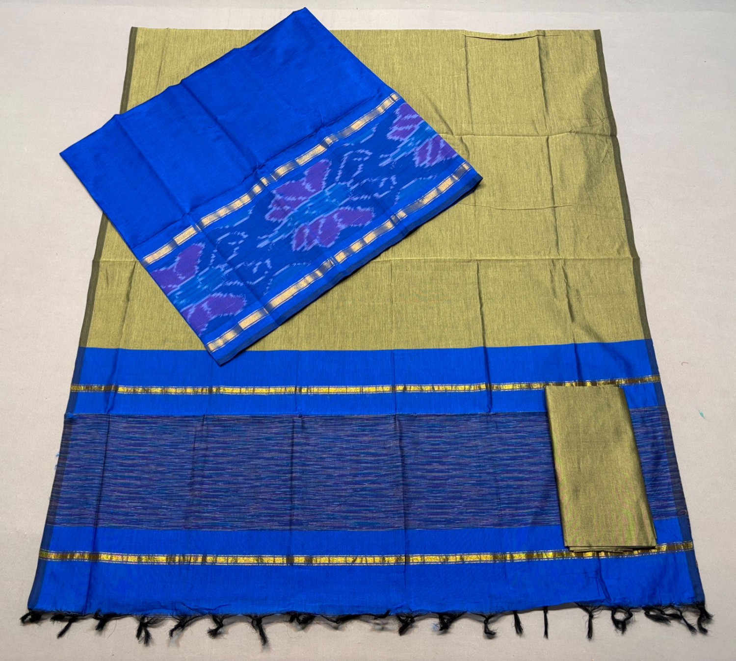 Pure Ikkat silk mix dress materials