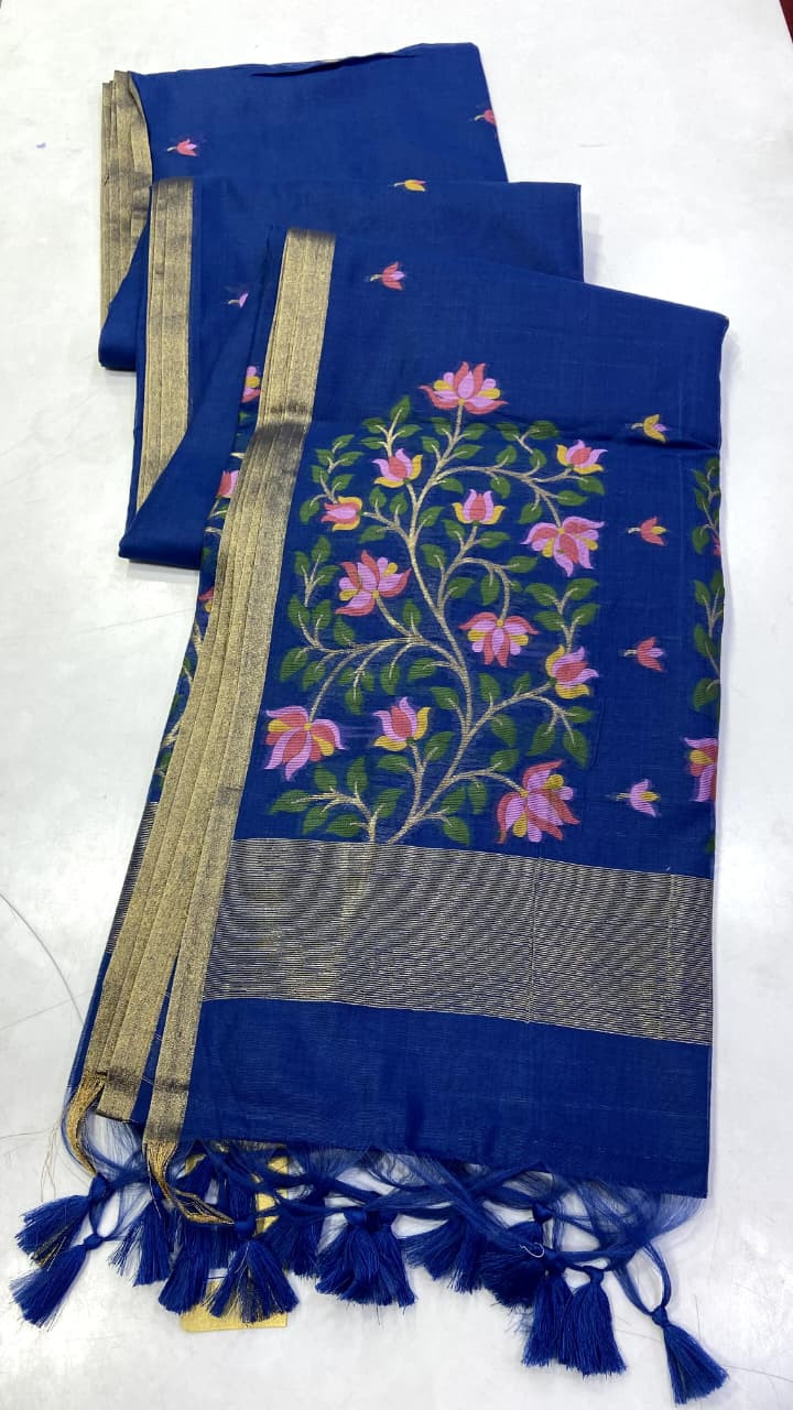 Butterfly Cotton Soft breathable Pastel Shades with running Blouse