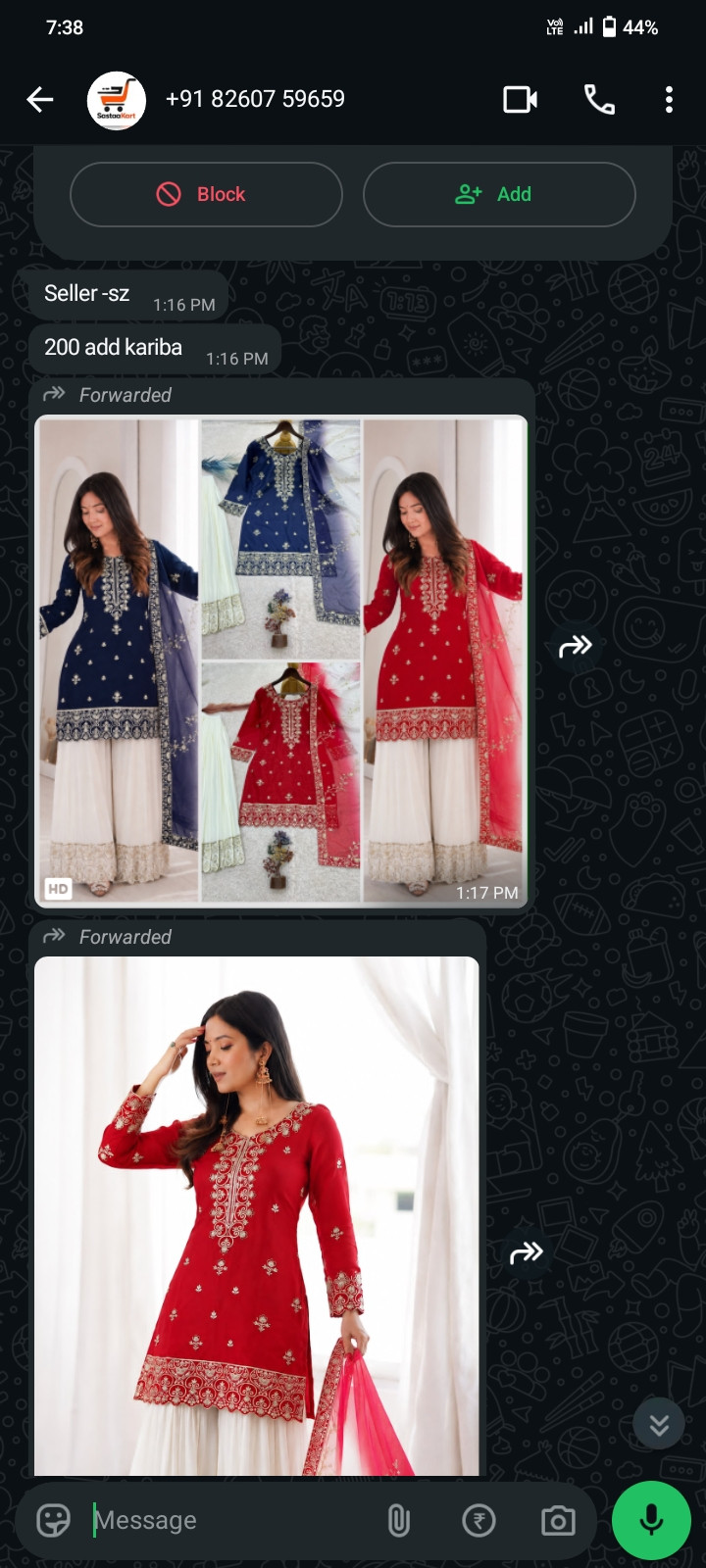 Plazo and kurti set
